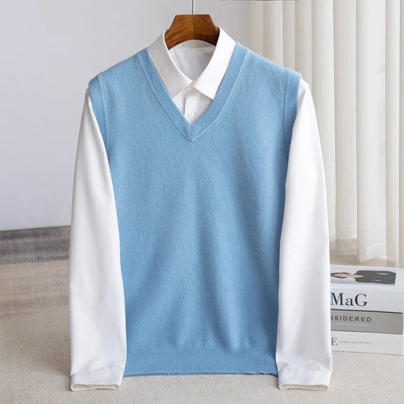 Gilet da Uomo in Maglia Leggera Scollo a V
