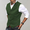 Gilet da Uomo Spigato con Scollo a V