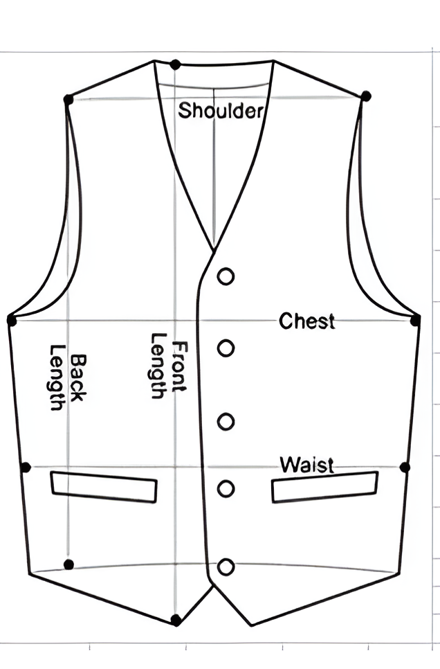 Gilet da Uomo Spigato con Scollo a V — foto 8