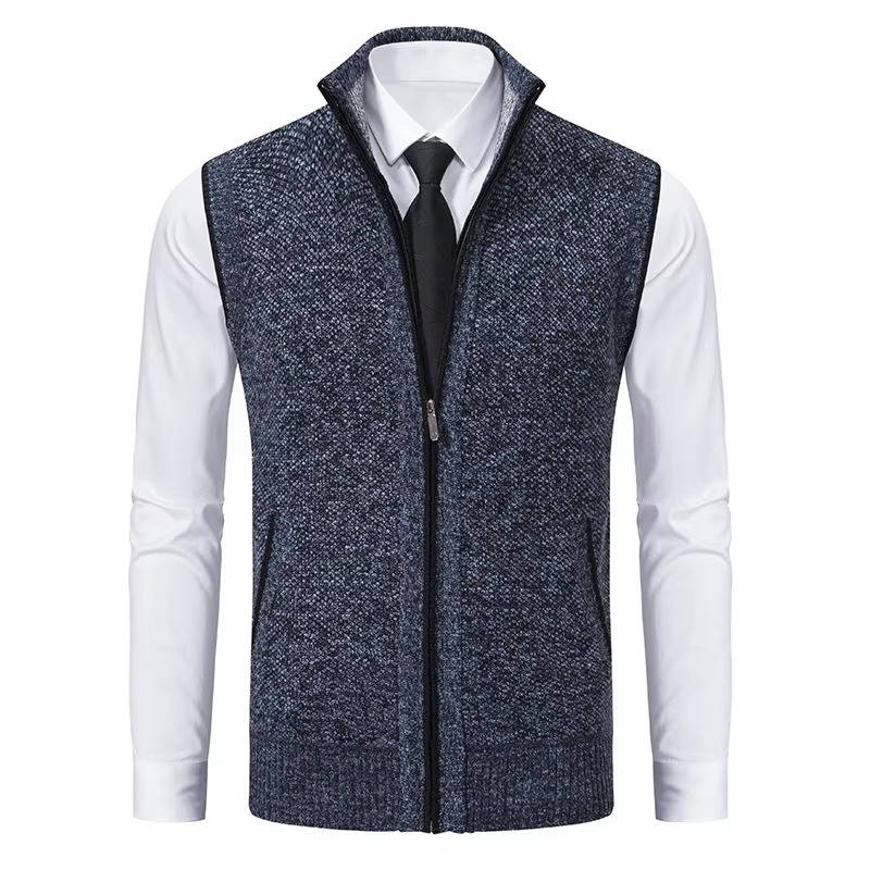 Gilet da Uomo in Tweed con Zip Intera
