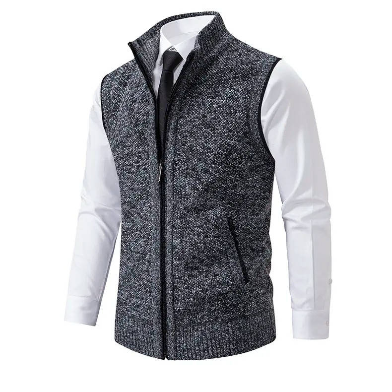 Gilet da Uomo in Tweed con Zip Intera — foto 11