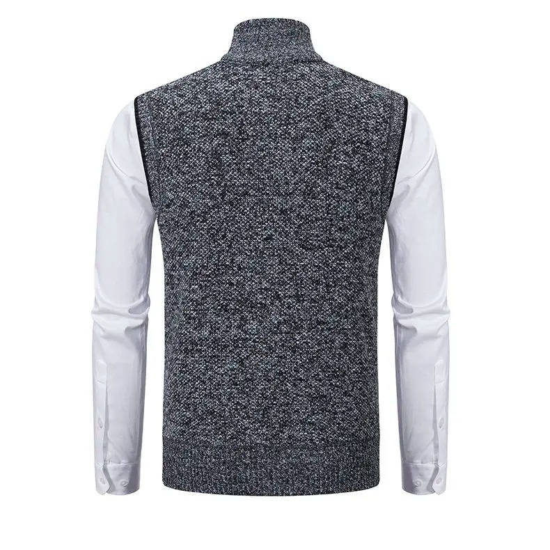 Gilet da Uomo in Tweed con Zip Intera — foto 12