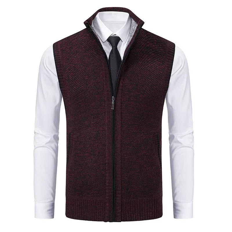 Gilet da Uomo in Tweed con Zip Intera — foto 13