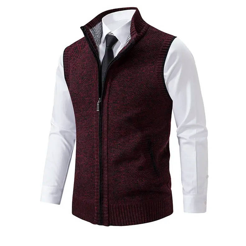 Gilet da Uomo in Tweed con Zip Intera — foto 14