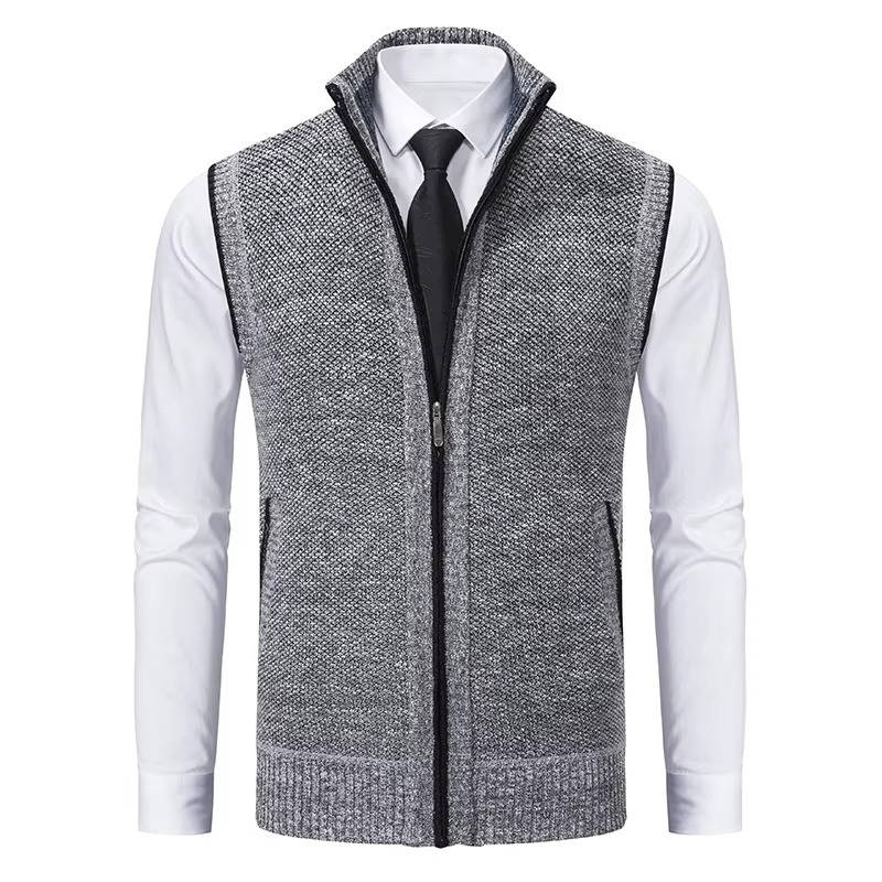 Gilet da Uomo in Tweed con Zip Intera — foto 16