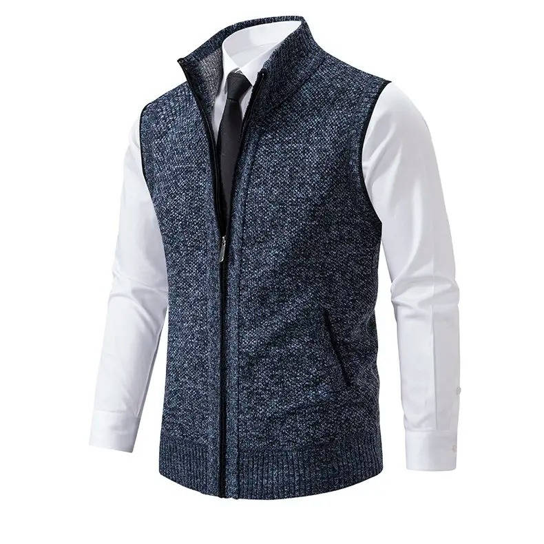 Gilet da Uomo in Tweed con Zip Intera — foto 3