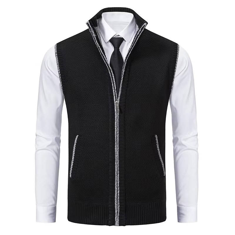 Gilet da Uomo in Tweed con Zip Intera — foto 4