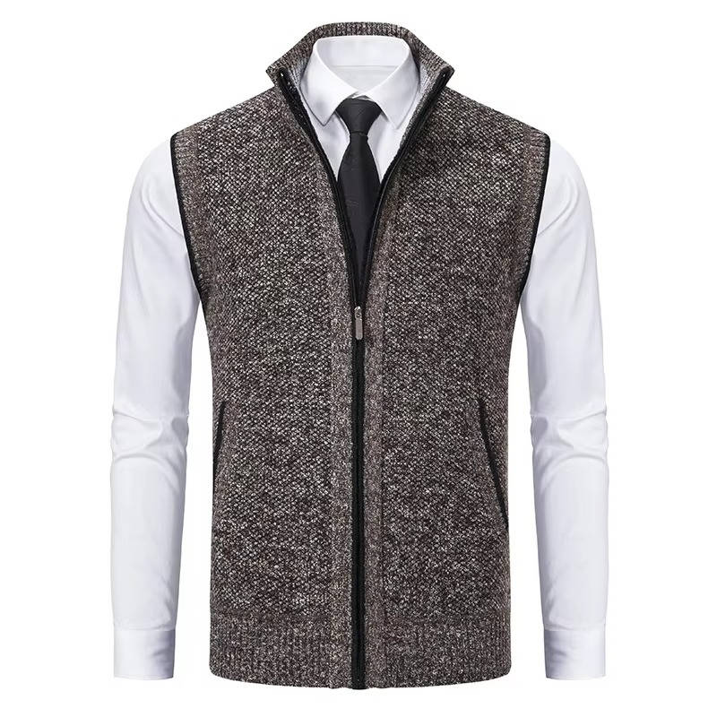 Gilet da Uomo in Tweed con Zip Intera — foto 7