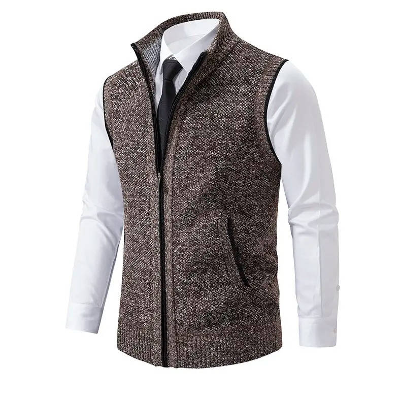 Gilet da Uomo in Tweed con Zip Intera — foto 8