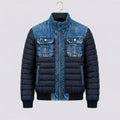 Giubbotto di Jeans da Uomo Imbottito per l'Inverno