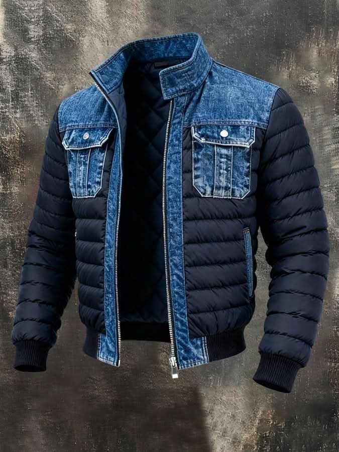 Giubbotto di Jeans da Uomo Imbottito per l'Inverno — foto 3