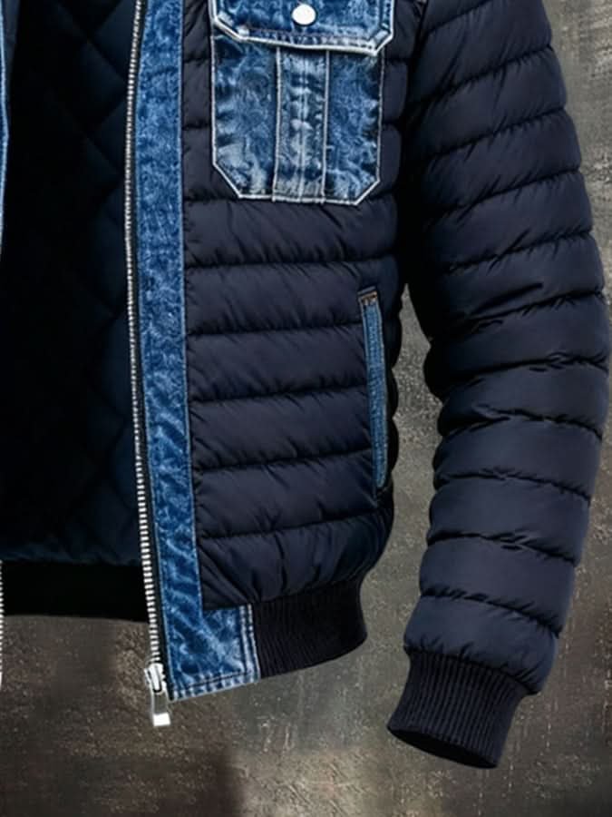 Giubbotto di Jeans da Uomo Imbottito per l'Inverno — foto 4