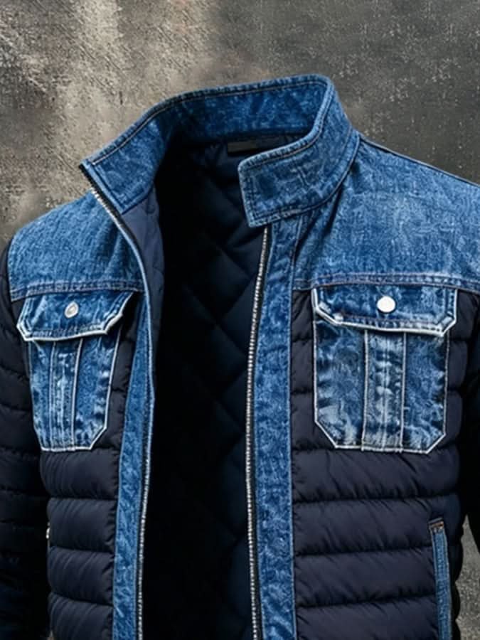 Giubbotto di Jeans da Uomo Imbottito per l'Inverno — foto 5