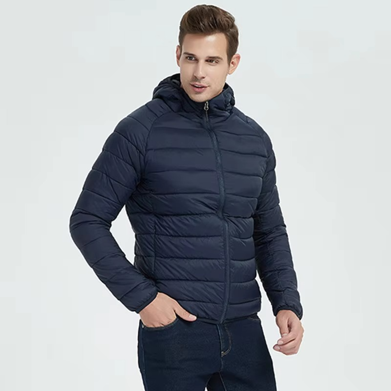 Giubbotto Leggero da Uomo con Cappuccio e Tasche Zip — foto 2