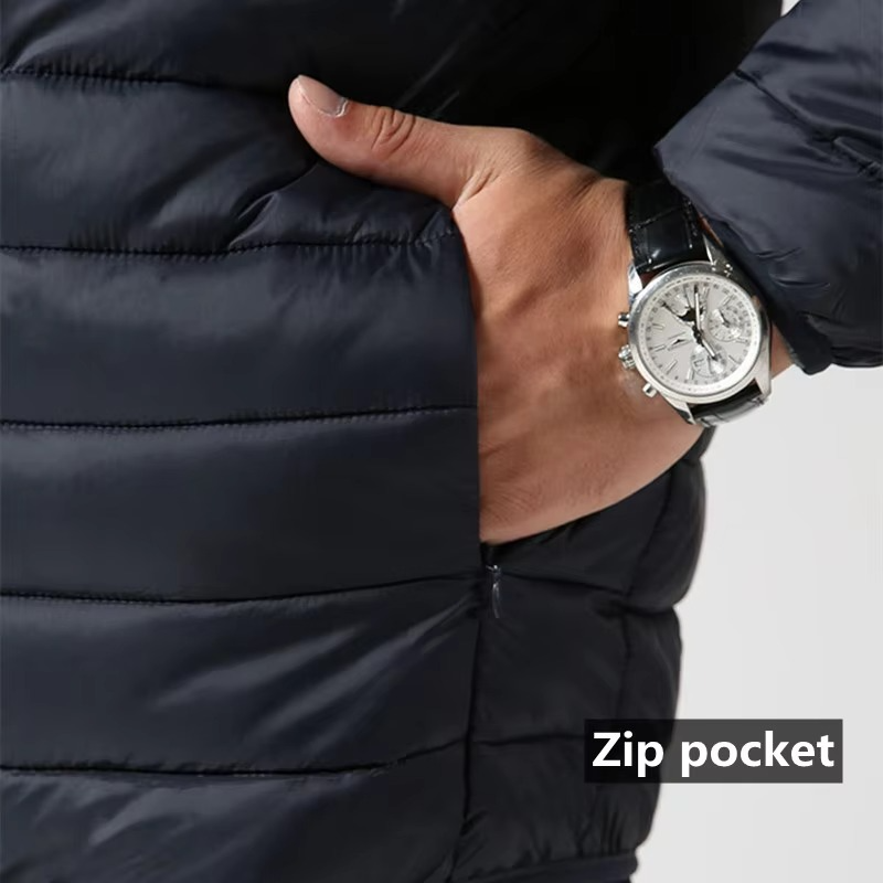 Giubbotto Leggero da Uomo con Cappuccio e Tasche Zip — foto 3