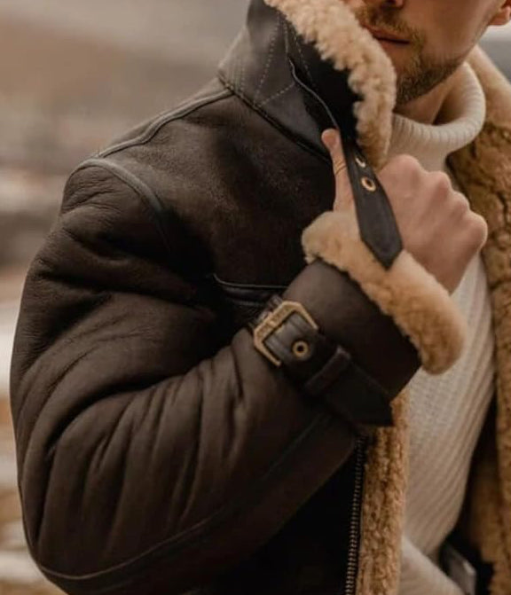 Giubbotto Shearling da Uomo in Eco Pelle — foto 7