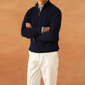 Maglione da Uomo Collo Alto Mezza Zip