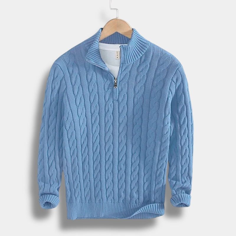 Maglione da Uomo Collo Alto Mezza Zip — foto 10