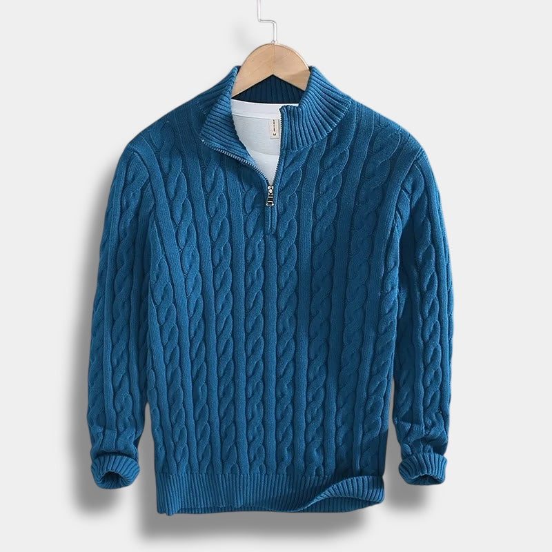 Maglione da Uomo Collo Alto Mezza Zip — foto 11