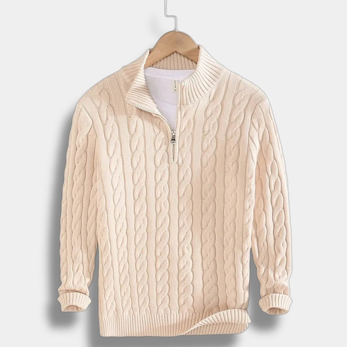 Maglione da Uomo Collo Alto Mezza Zip — foto 7