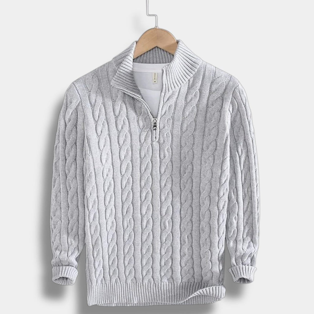 Maglione da Uomo Collo Alto Mezza Zip — foto 8