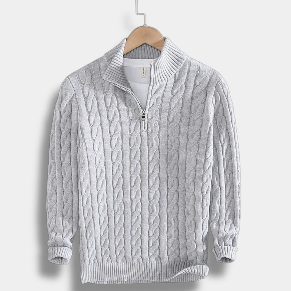 Maglione da Uomo Collo Alto Mezza Zip — foto 8