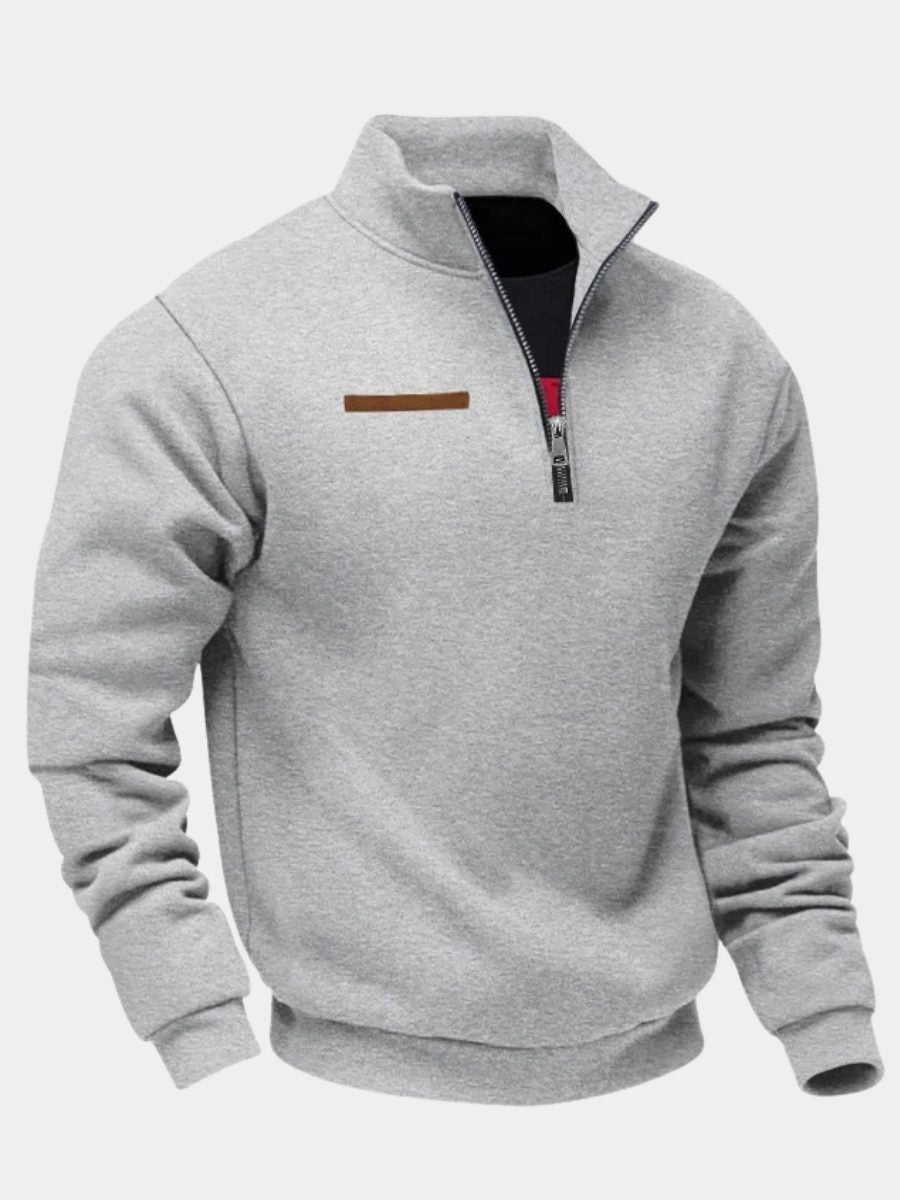Felpa Morbida da Uomo con Mezza Zip