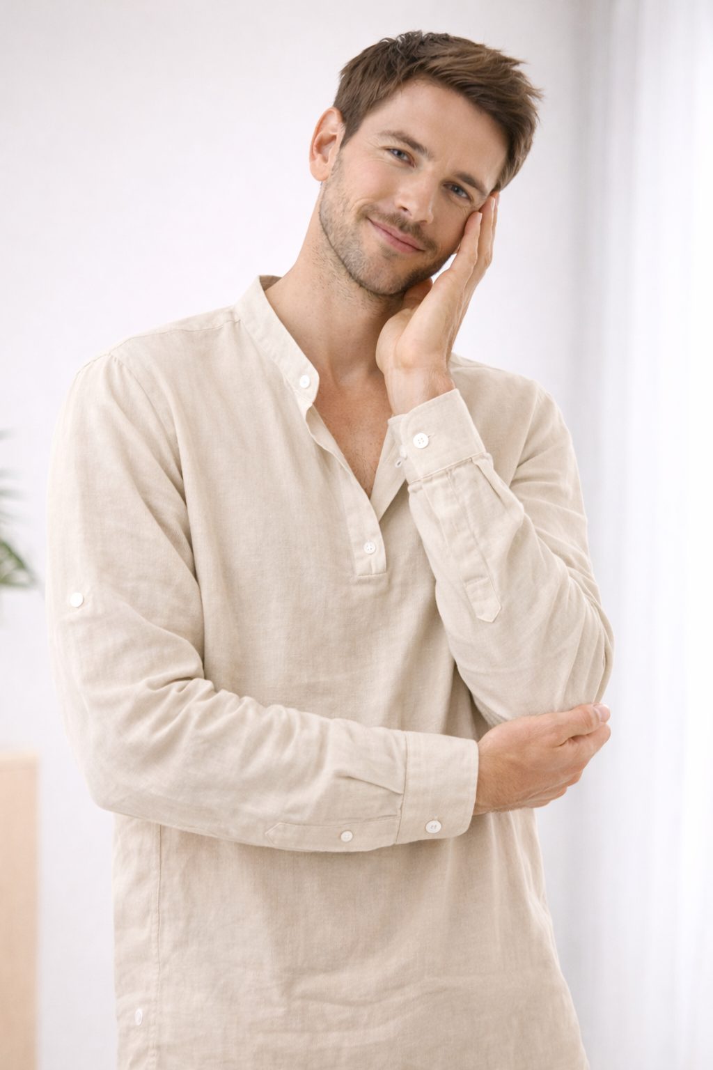 Henley da Uomo a Maniche Lunghe Comoda — foto 3