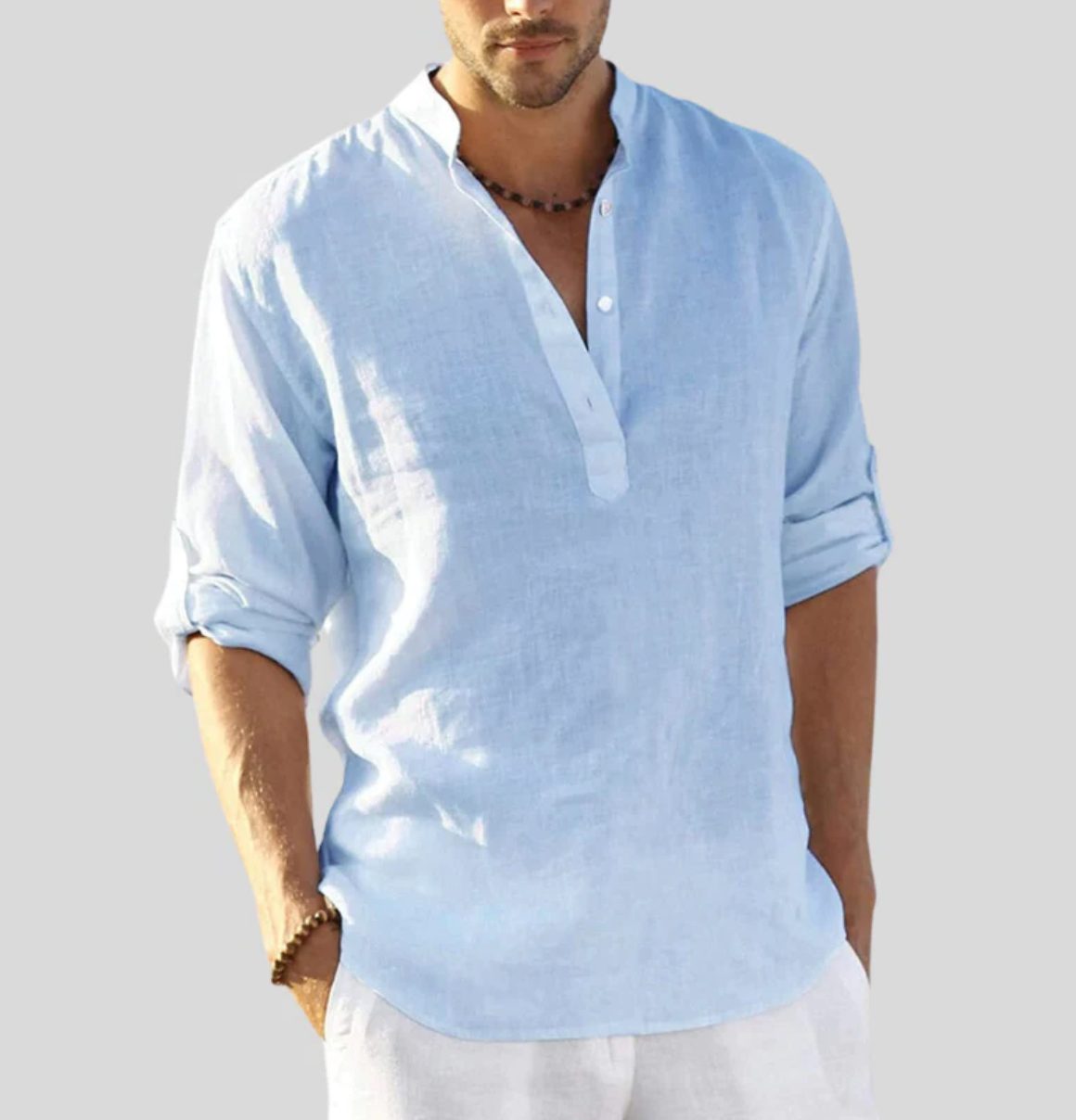 Henley da Uomo a Maniche Lunghe Comoda — foto 8