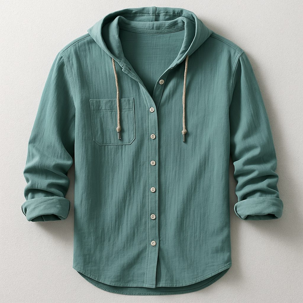 Camicia da Uomo con Cappuccio Versatile — foto 3