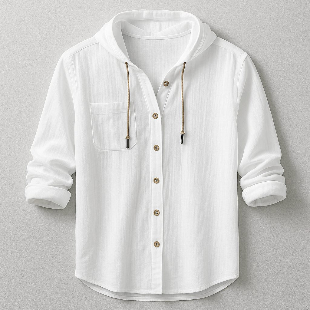 Camicia da Uomo con Cappuccio Versatile — foto 6