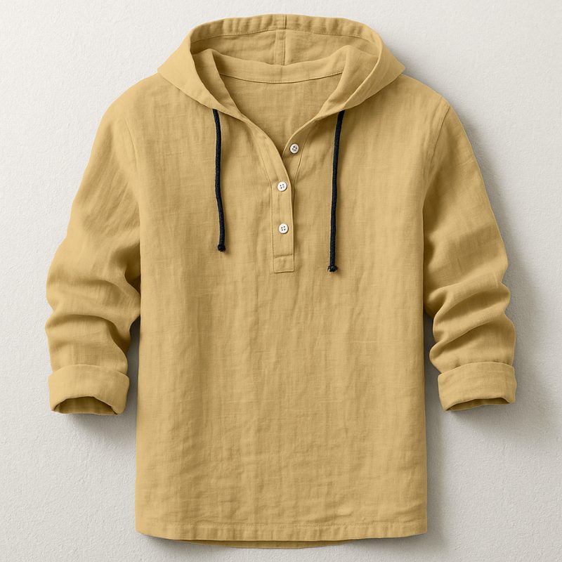 Henley da Uomo con Cappuccio Rilassata — foto 3