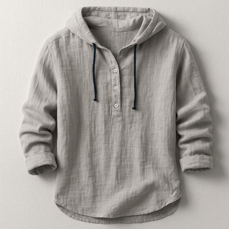 Henley da Uomo con Cappuccio Rilassata — foto 4