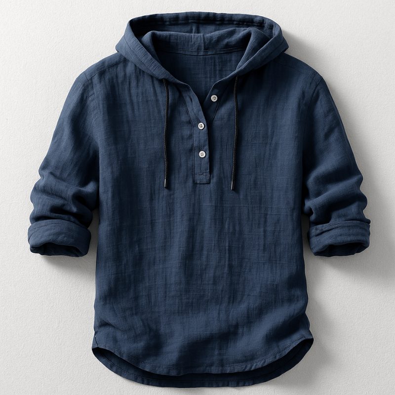 Henley da Uomo con Cappuccio Rilassata — foto 6