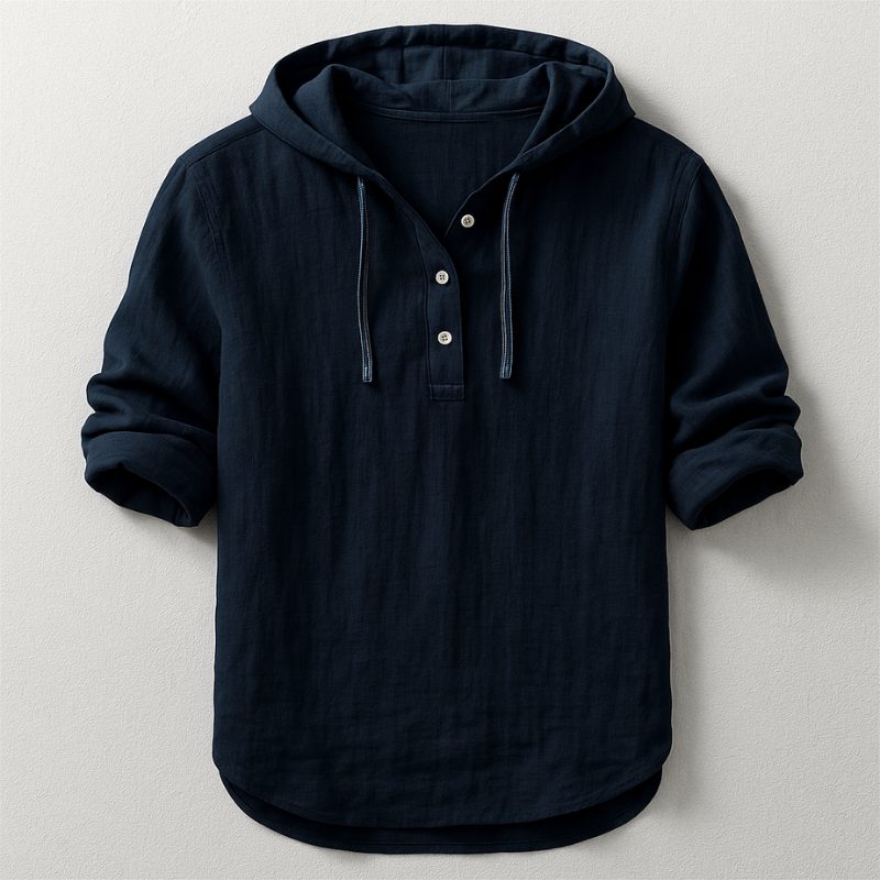 Henley da Uomo con Cappuccio Rilassata — foto 7