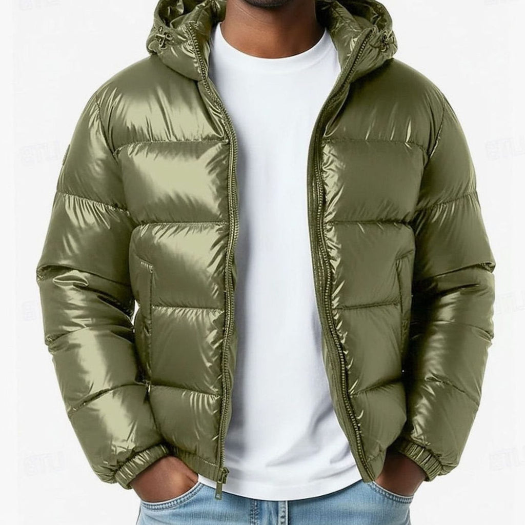 Piumino Trapuntato da Uomo Zip e Cappuccio