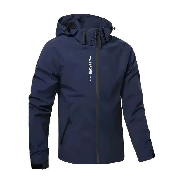 Giacca a Vento da Uomo con Cappuccio e Zip
