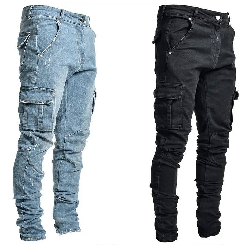 Jeans Cargo da Uomo con Gamba Affusolata — foto 2
