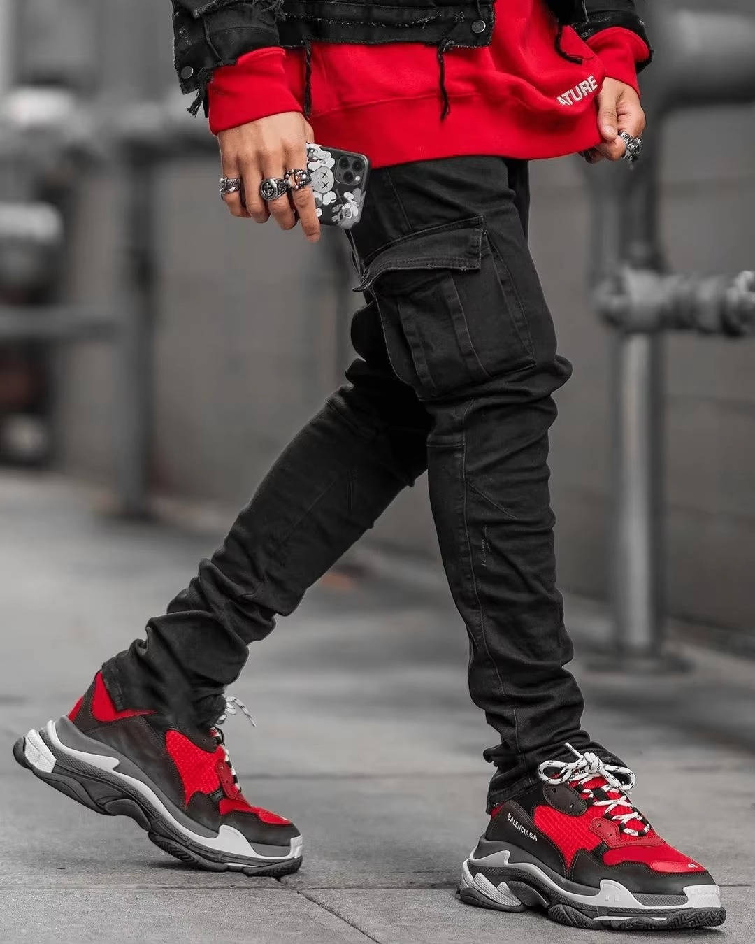 Jeans Cargo da Uomo con Gamba Affusolata — foto 6