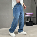 Jeans Dritti da Uomo con Cinque Tasche
