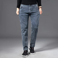Jeans Dritti da Uomo in Denim Elasticizzato