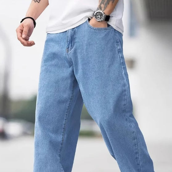 Jeans Dritti da Uomo con Tasche Oblique
