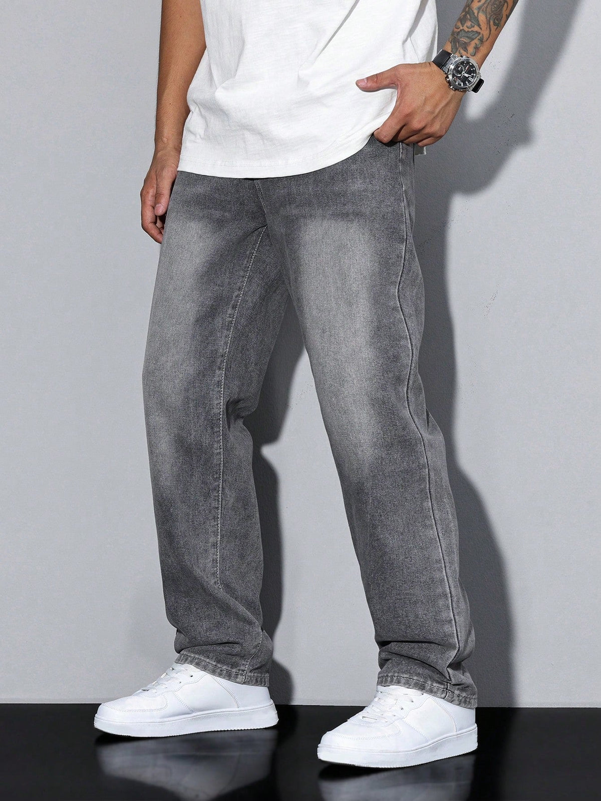 Jeans Dritti da Uomo Vestibilita Comoda