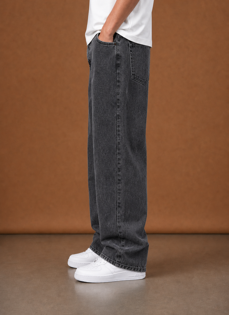 Jeans a Gamba Larga da Uomo Vestibilita Rilassata — foto 2