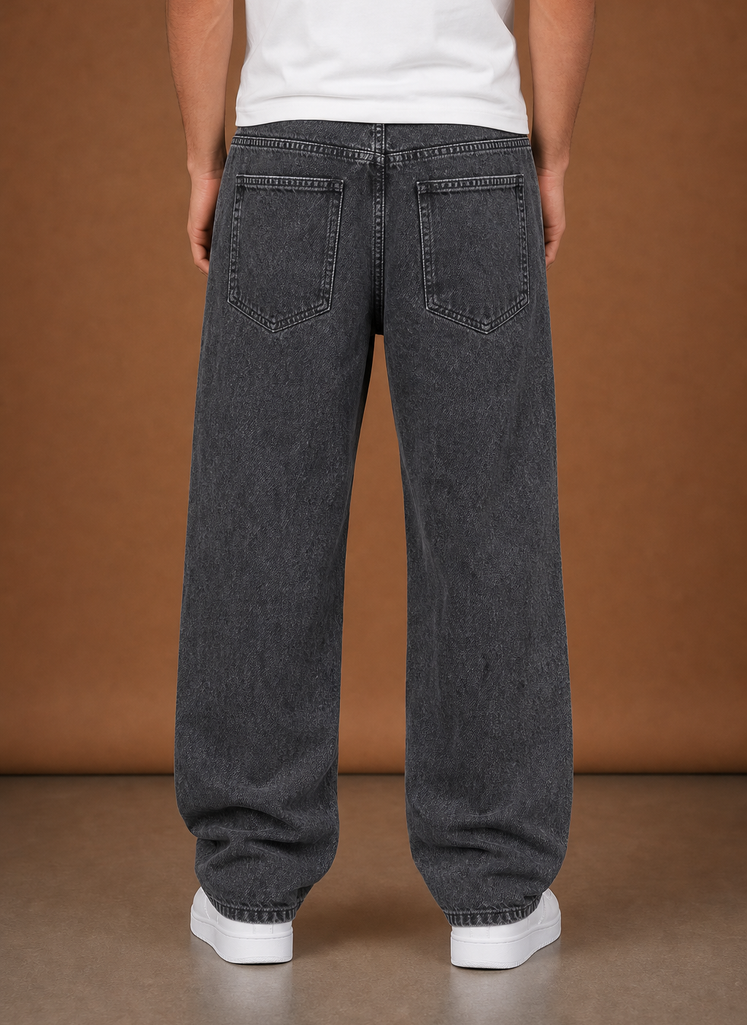 Jeans a Gamba Larga da Uomo Vestibilita Rilassata — foto 4