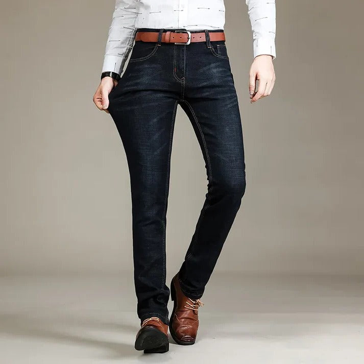 Jeans Slim Elasticizzati da Uomo a Vita Regolare