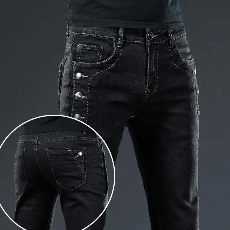 Jeans Slim Fit da Uomo in Denim Elasticizzato — foto 2