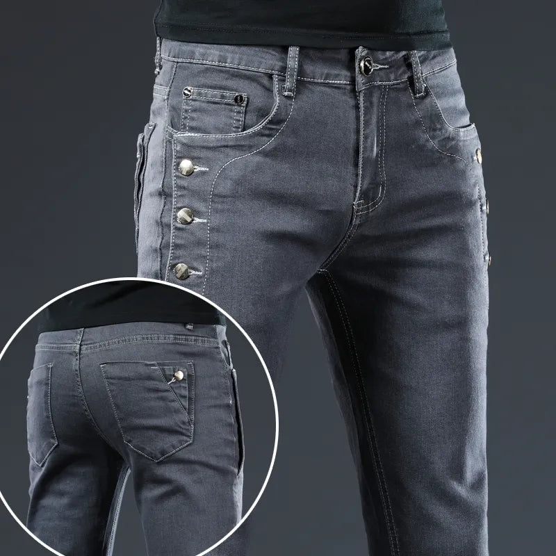 Jeans Slim Fit da Uomo in Denim Elasticizzato — foto 3
