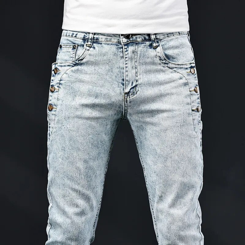 Jeans Slim Fit da Uomo in Denim Elasticizzato — foto 4