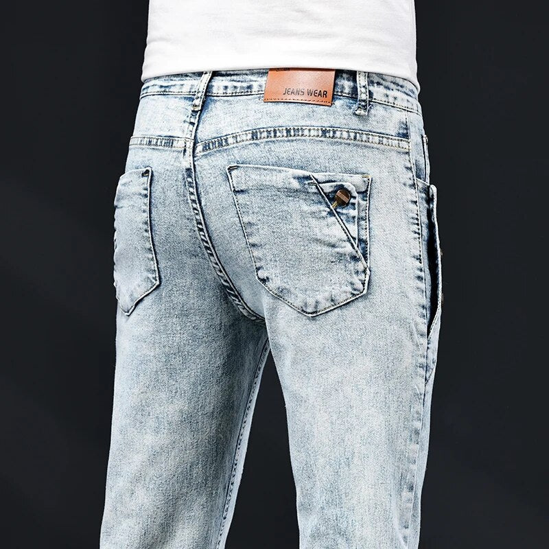 Jeans Slim Fit da Uomo in Denim Elasticizzato — foto 5